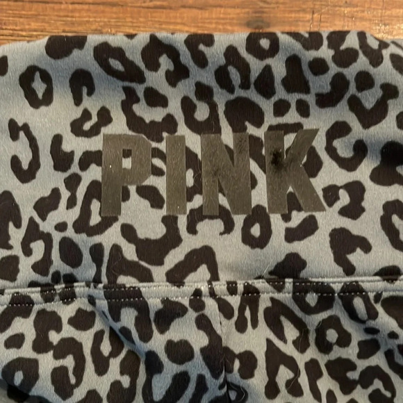 PINK Victoria’ Secret Black and Grey Leggings with Cinched Drawstring Waist - Picture 5 of 5